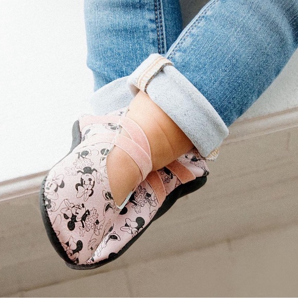 FRESHLY PICKED Ballet Slipper Disney Minnie Mouse in blush size 3 new no box - Picture 4 of 15